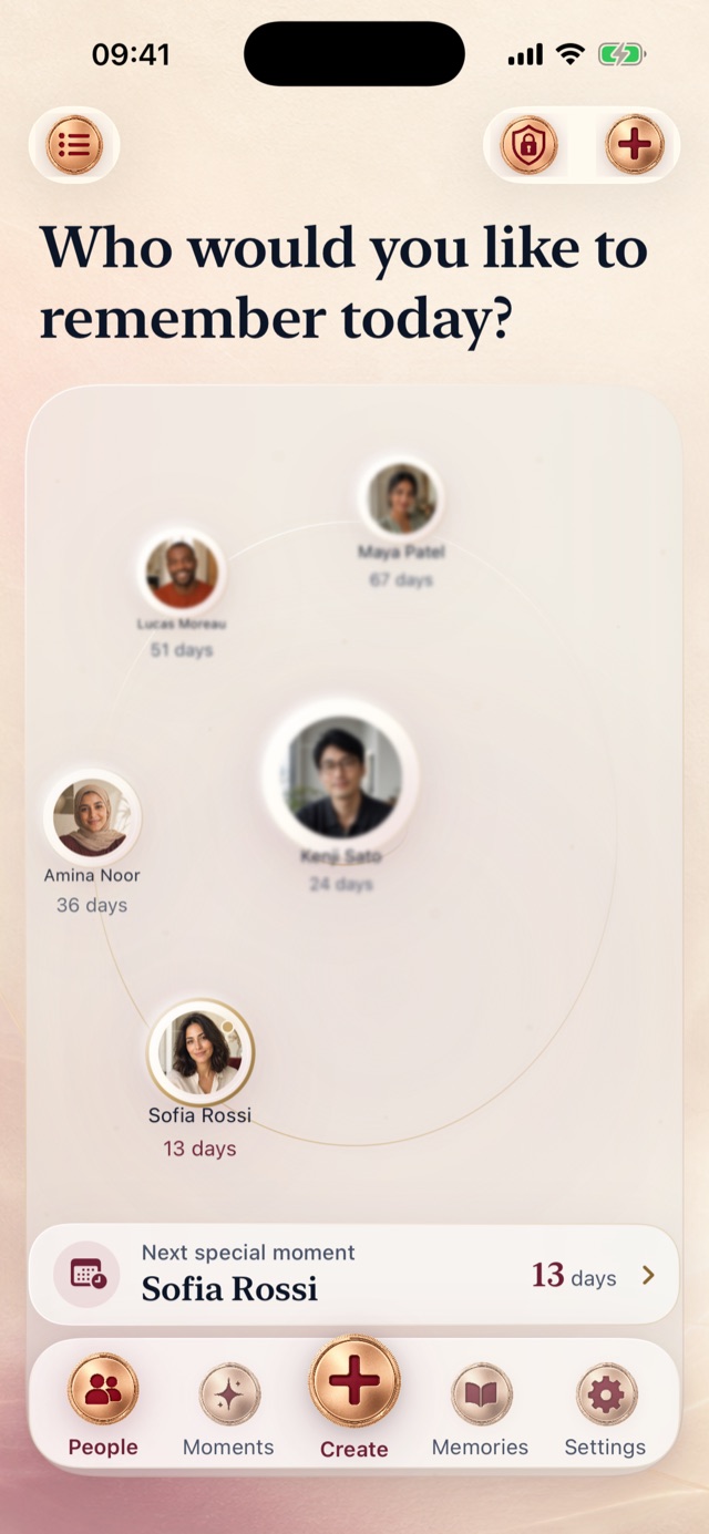 Rembelle — People screen with the relationship galaxy