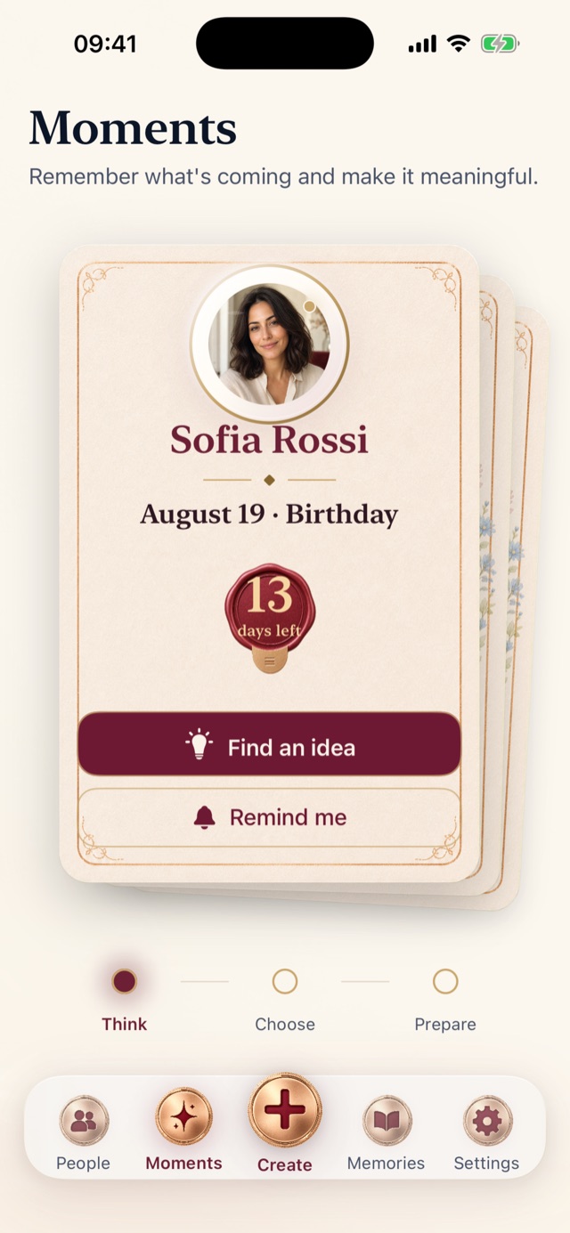 Rembelle — Moments screen