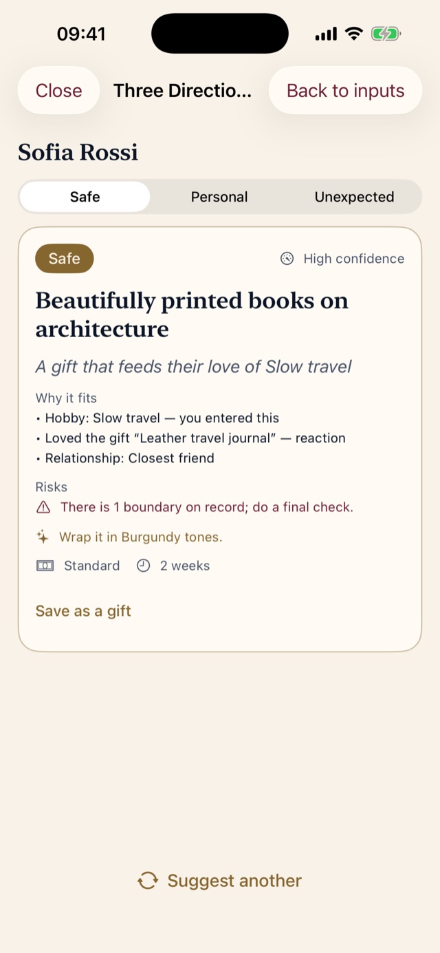 Rembelle — three gift directions